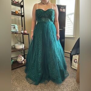 Elegant Teal Gown